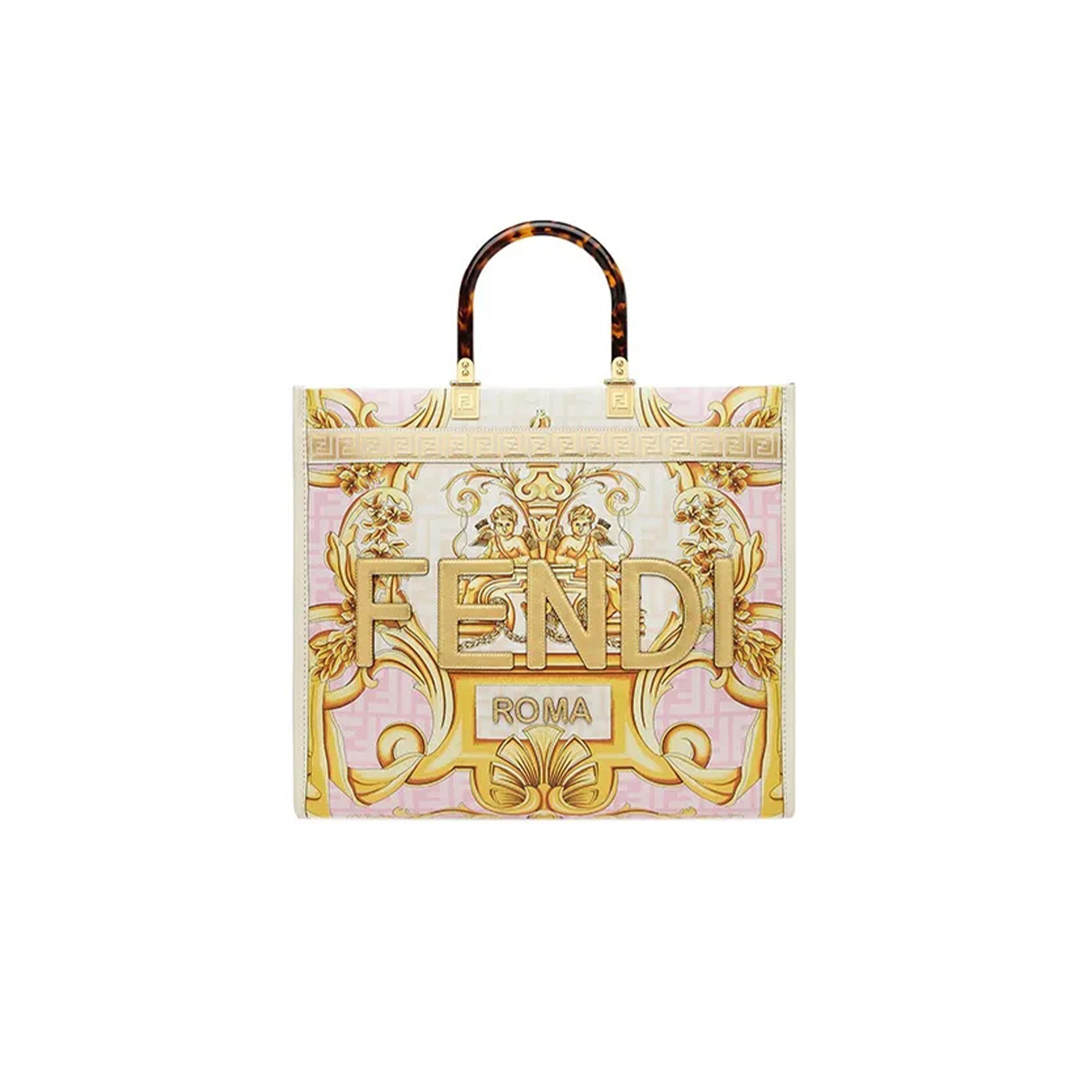 FENDI SUNSHINE VERSACE CO-BRANDED FENDACE SUNSHINE TOTE BAG 8BH386AJTXF1HM8 (35*31*17m)